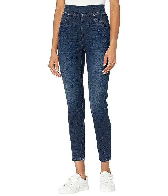 Pull-On Skinny Jeans in Wisteria Wash