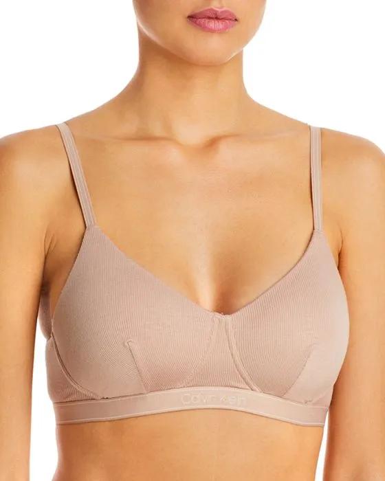 Pure Ribbed Lightly Lined Bralette