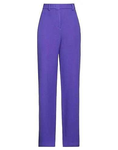 Purple Boiled wool Casual pants