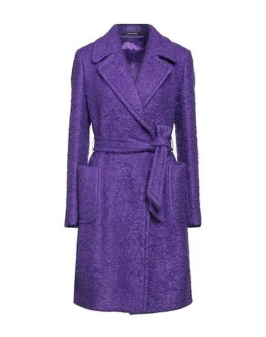 Purple Bouclé Coat