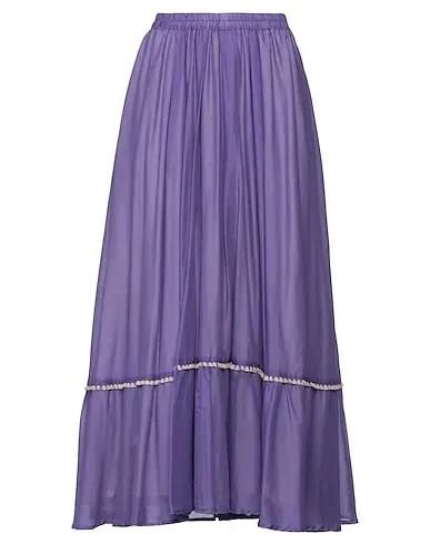 Purple Chiffon Maxi Skirts