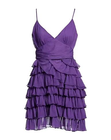 Purple Chiffon Short dress