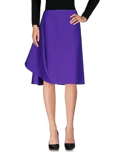 Purple Cool wool Midi skirt