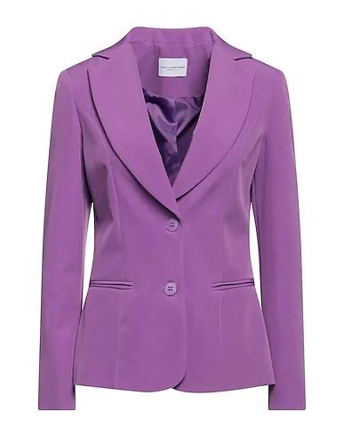 Purple Cotton twill Blazer