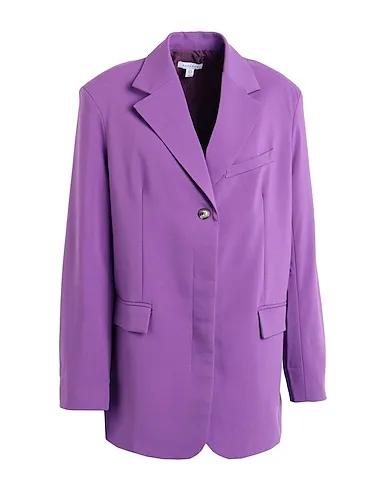 Purple Cotton twill Blazer