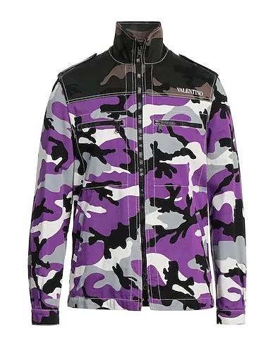 Purple Cotton twill Jacket