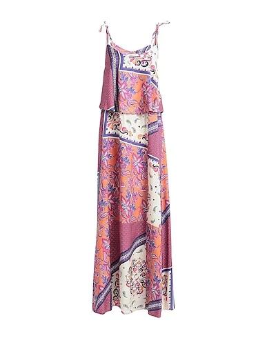 Purple Cotton twill Long dress