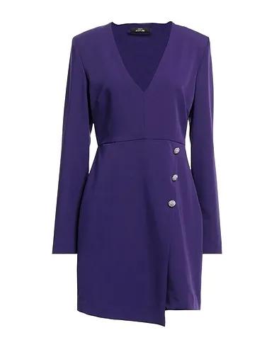 Purple Cotton twill Short dress