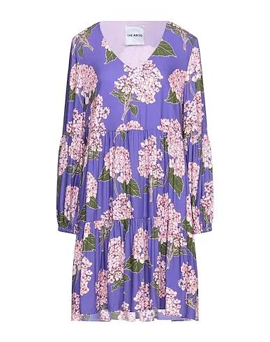 Purple Cotton twill Short dress