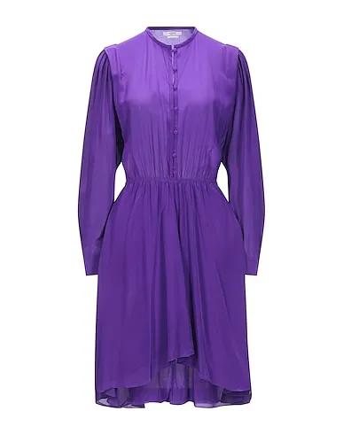 Purple Crêpe Midi dress