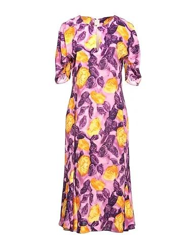 Purple Crêpe Midi dress