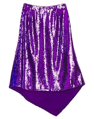 Purple Crêpe Midi skirt
