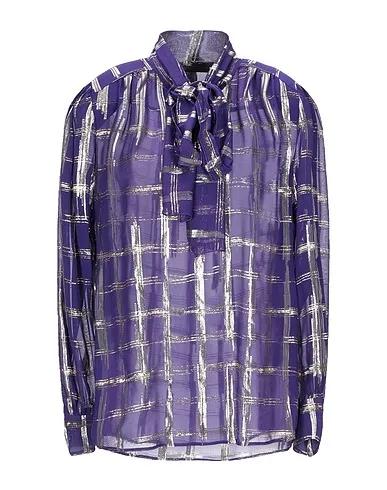 Purple Crêpe Patterned shirts & blouses