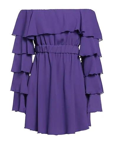 Purple Crêpe Short dress