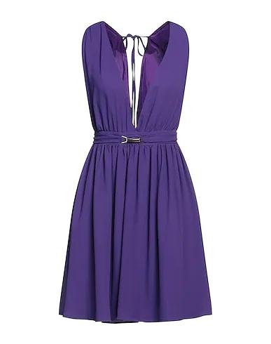 Purple Crêpe Short dress