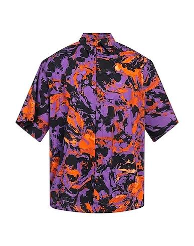 Purple Gabardine Patterned shirt