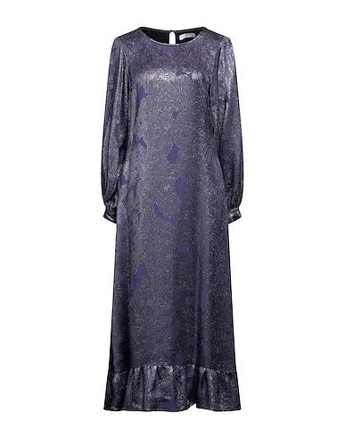 Purple Jacquard Long dress