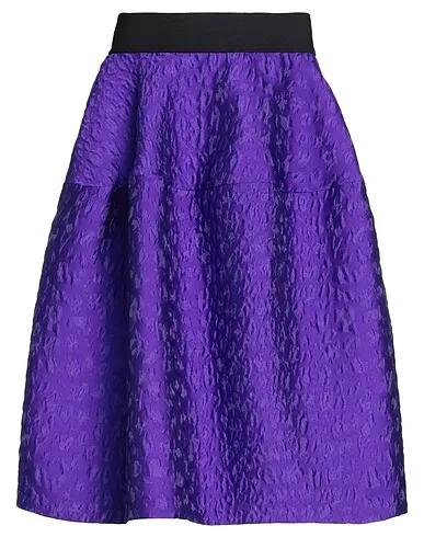 Purple Jacquard Midi skirt