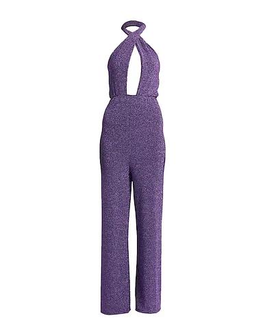 Purple Jersey Jumpsuit/one piece