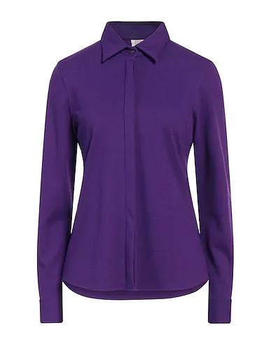 Purple Jersey Solid color shirts & blouses