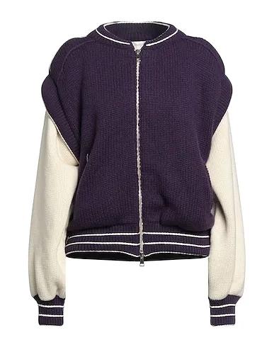 Purple Knitted Bomber