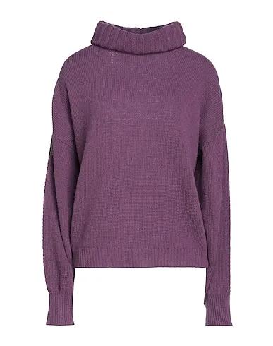 Purple Knitted Cashmere blend