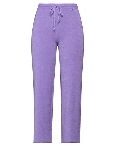 Purple Knitted Cropped pants & culottes