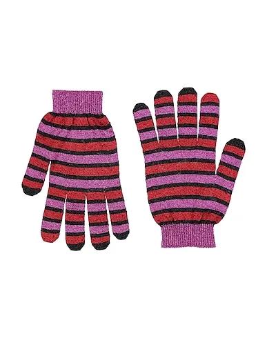 Purple Knitted Gloves