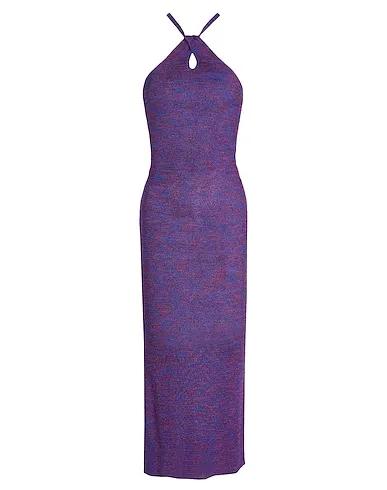 Purple Knitted Long dress KNITTED TWIST AND TURN MIDI DRESS
