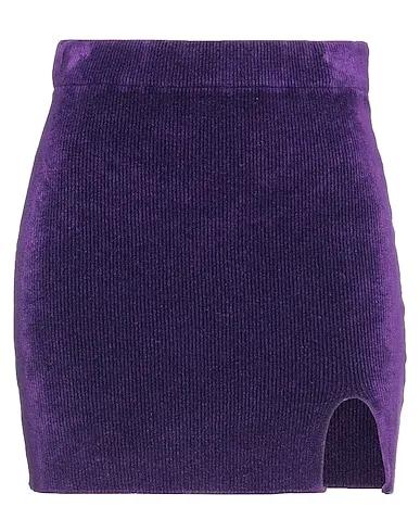 Purple Knitted Mini skirt