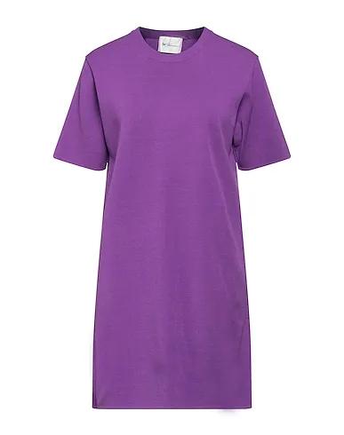 Purple Knitted Short dress
