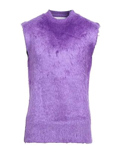 Purple Knitted Sleeveless sweater