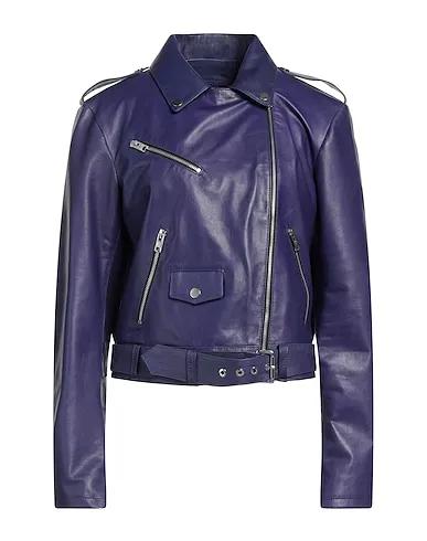 Purple Leather Biker jacket