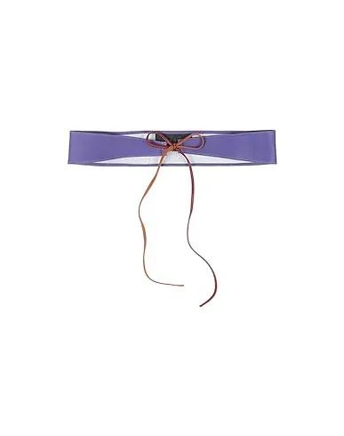 Purple Leather High-waist belt