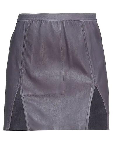 Purple Leather Mini skirt