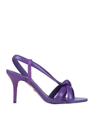 Purple Leather Sandals