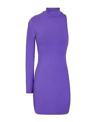 Purple One-shoulder dress CUT-OUT ASYMMETRIC MINI DRESS
