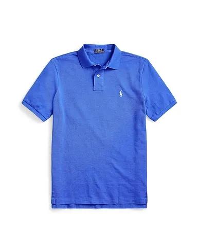 Purple Piqué Polo shirt CUSTOM SLIM FIT MESH POLO SHIRT