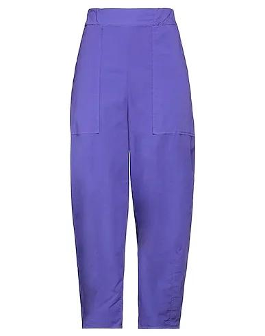 Purple Plain weave Casual pants