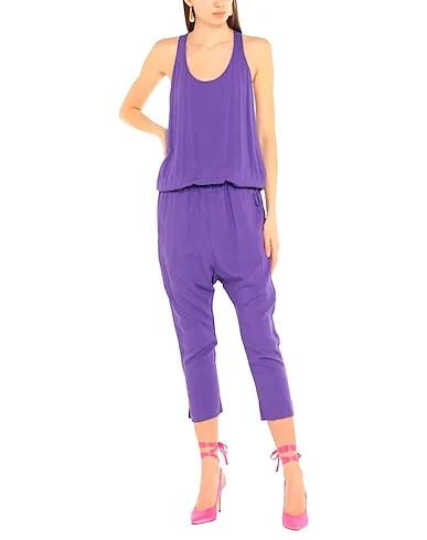 Purple Plain weave Jumpsuit/one piece