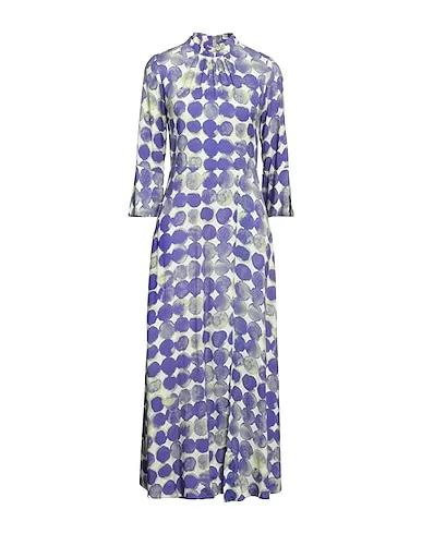Purple Plain weave Long dress
