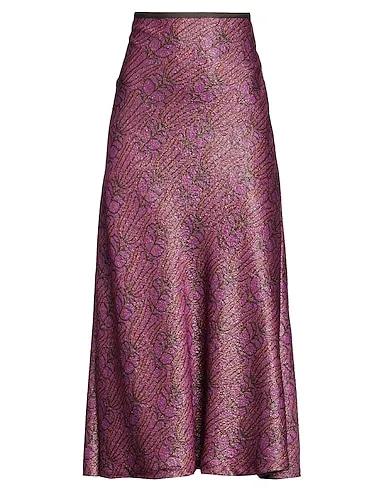 Purple Plain weave Maxi Skirts