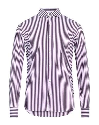 Purple Plain weave Patterned shirt