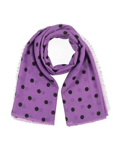 Purple Plain weave Scarves and foulards