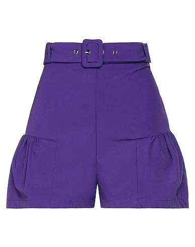 Purple Plain weave Shorts & Bermuda