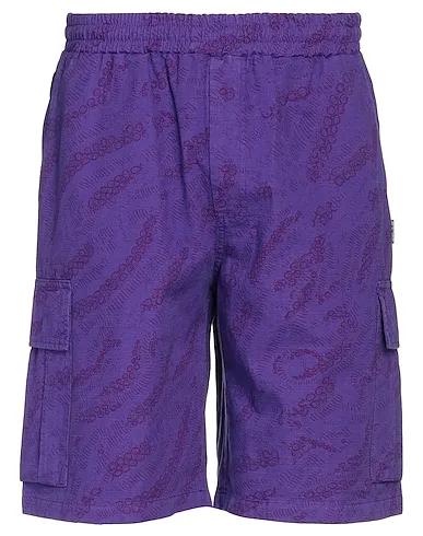Purple Plain weave Shorts & Bermuda