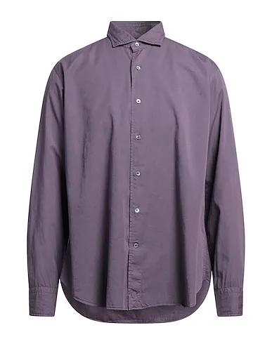 Purple Plain weave Solid color shirt
