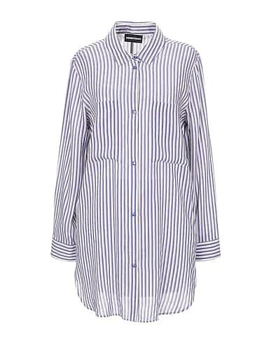 Purple Plain weave Striped shirt