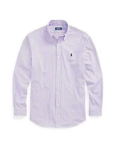 Purple Plain weave Striped shirt