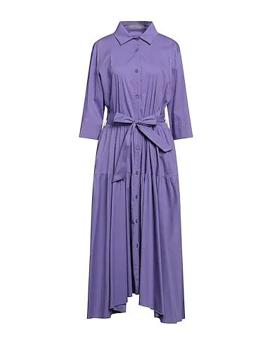 Purple Poplin Midi dress